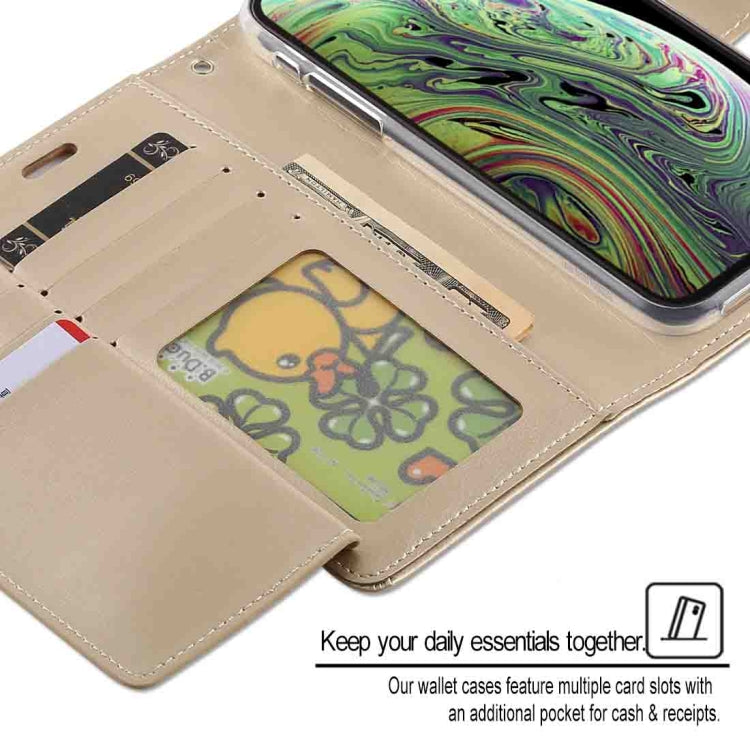 For iPhone XS GOOSPERY RICH DIARY Crazy Horse Texture Horizontal Flip Leather Case with Card Slots & Wallet