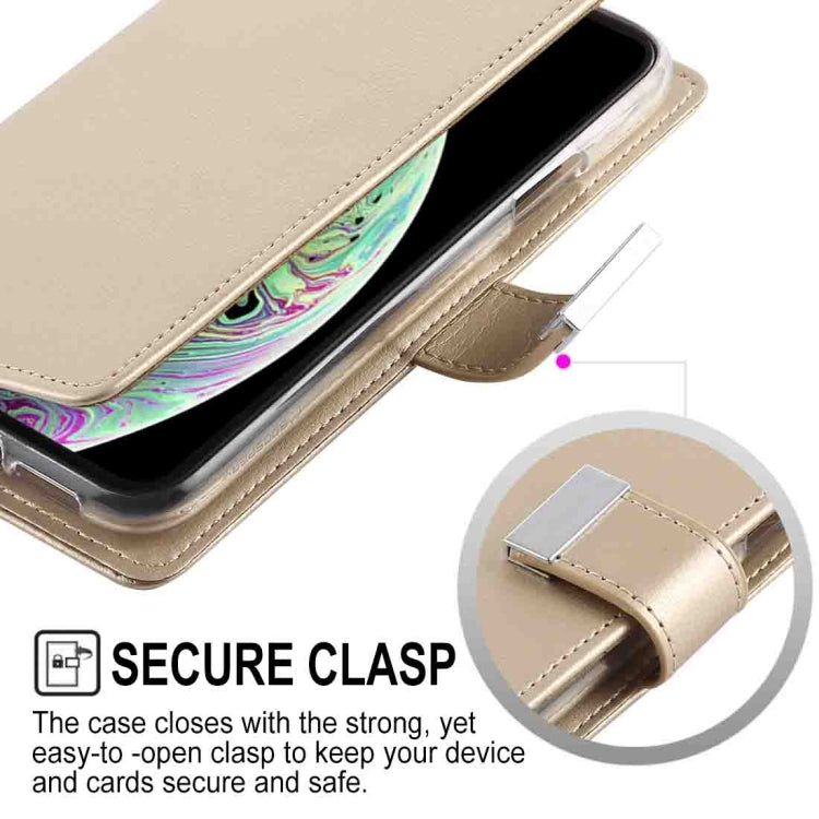 For iPhone XS GOOSPERY RICH DIARY Crazy Horse Texture Horizontal Flip Leather Case with Card Slots & Wallet