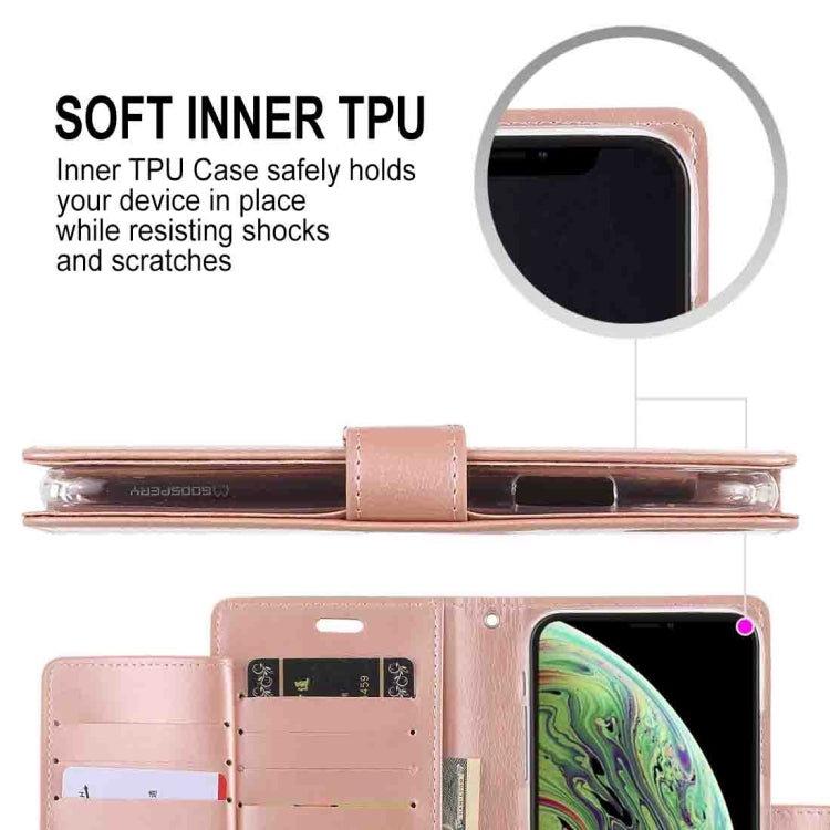 For iPhone XS GOOSPERY RICH DIARY Crazy Horse Texture Horizontal Flip Leather Case with Card Slots & Wallet