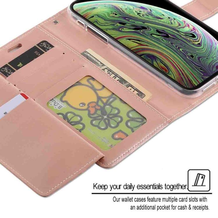 For iPhone XS GOOSPERY RICH DIARY Crazy Horse Texture Horizontal Flip Leather Case with Card Slots & Wallet