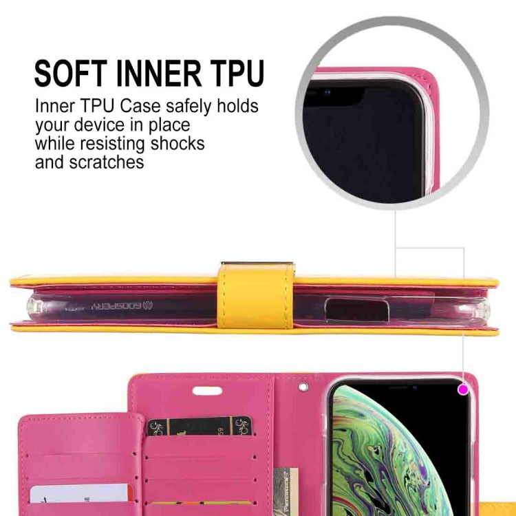 For iPhone XS GOOSPERY RICH DIARY Crazy Horse Texture Horizontal Flip Leather Case with Card Slots & Wallet