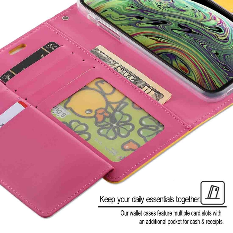 For iPhone XS GOOSPERY RICH DIARY Crazy Horse Texture Horizontal Flip Leather Case with Card Slots & Wallet