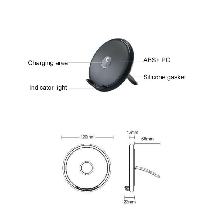 CX802 10W QI Dual-coil Wireless Fast Charging Charger, Compatible with Apple&Samsung&Huawei&for Xiaomi