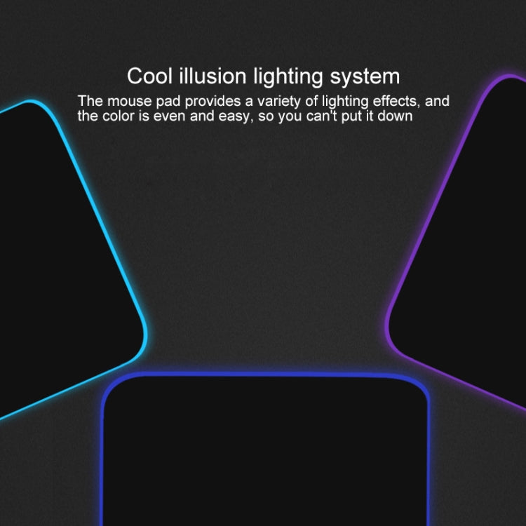 QI Standard Lighting Wireless Charger Thickening Computer Mouse Pad, Size: 79x30x0.7cm
