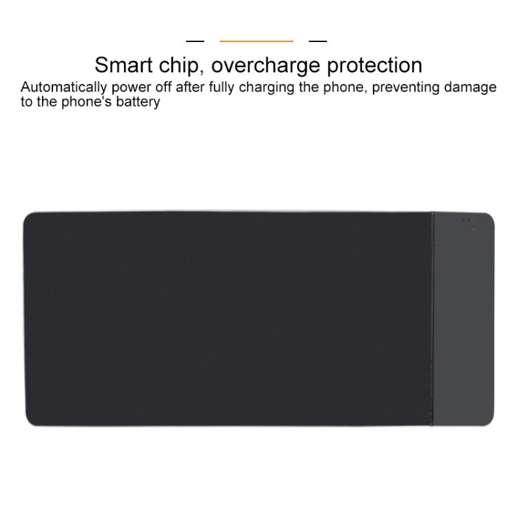 QI Standard Lighting Wireless Charger Thickening Computer Mouse Pad, Size: 79x30x0.7cm