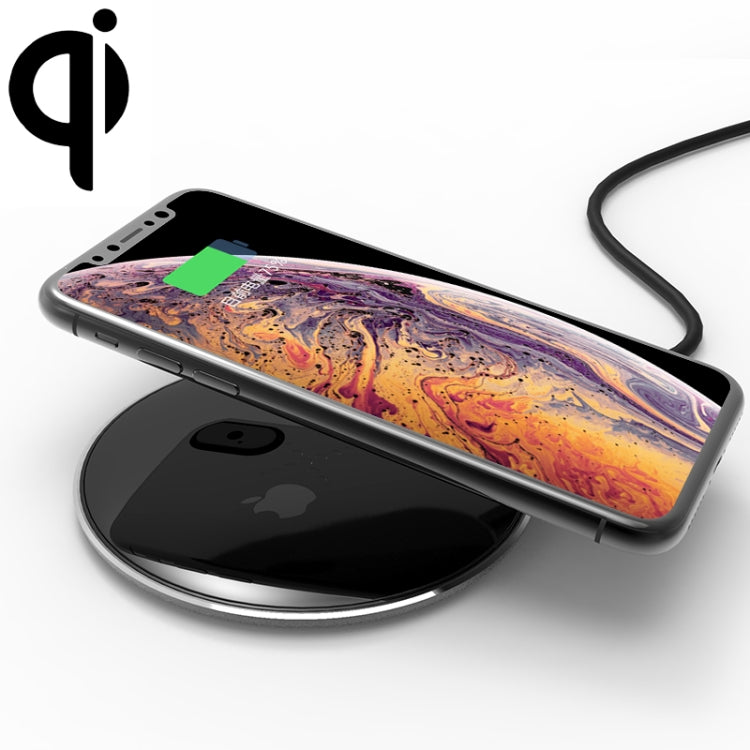 10W Desktop Intelligent Rapid Wireless Charger  Fast Chargering Pad ABS & Aluminum Alloy & Packing Clothï¼ŒFT01-C