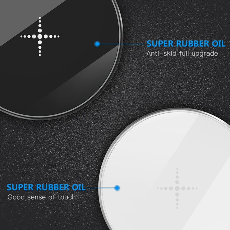 10W Desktop Intelligent Rapid Wireless Charger  Fast Chargering Pad ABS & Aluminum Alloy & Packing Clothï¼ŒFT01-C