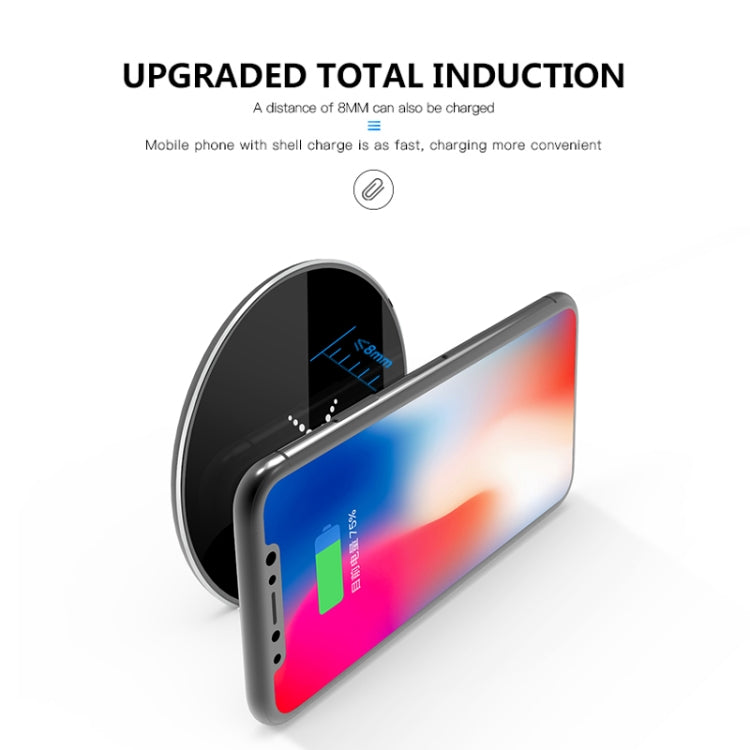 10W Desktop Intelligent Rapid Wireless Charger  Fast Chargering Pad ABS & Aluminum Alloy & Packing Clothï¼ŒFT01-C