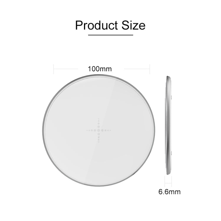 10W Desktop Intelligent Rapid Wireless Charger  Fast Chargering Pad ABS & Aluminum Alloy & Packing Clothï¼ŒFT01-C