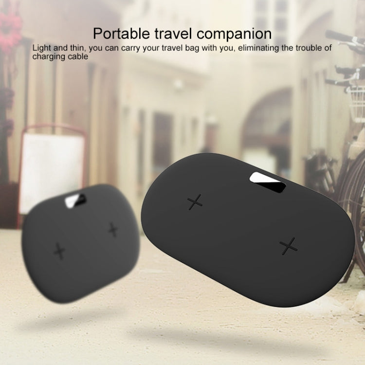 QX910F QI Standard 10W/7.5W Dual Charge Wireless Charger for Galaxy Note9 / S10 & AirPods 2 (Black)