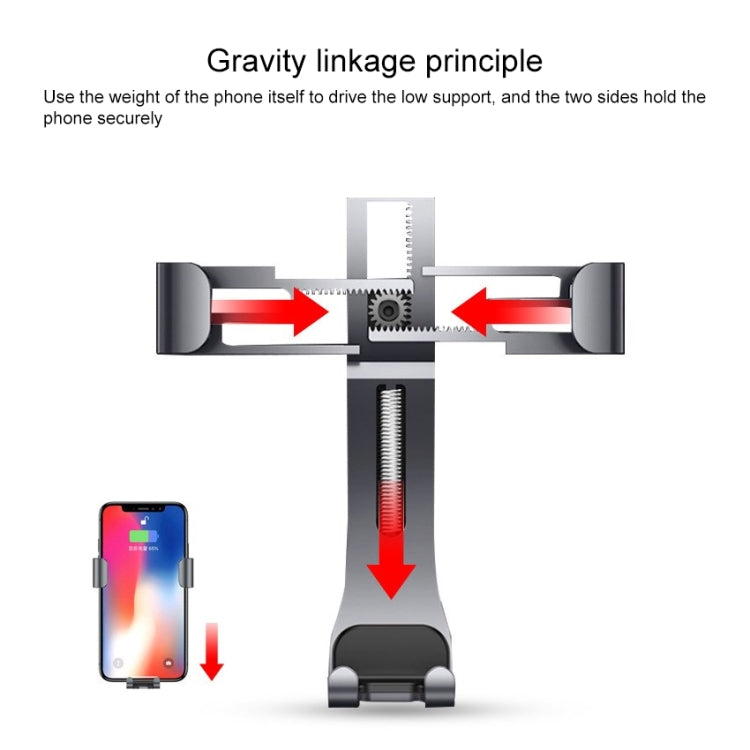 X276 QI Standard Vehicle Phone Air Vent Mount Gravity Bracket Wireless Charger