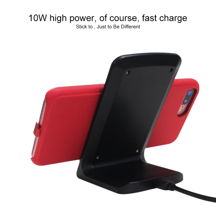 KEQU QI Standard Vertical Wireless Fast Charging Charger Desktop Mobile Phone Bracket