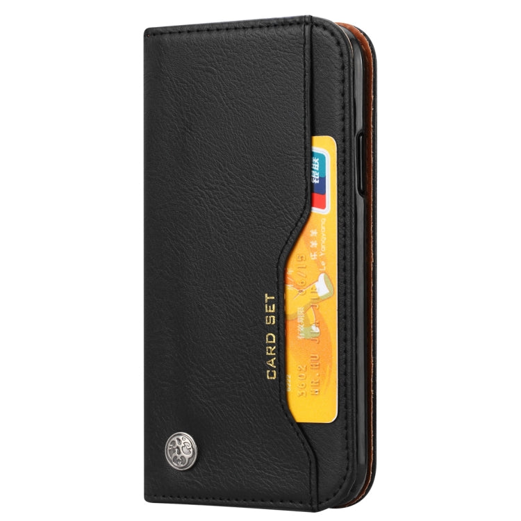 For iPhone X / XS Knead Skin Texture Horizontal Flip Leather Case with Photo Frame & Holder & Card Slots & Wallet