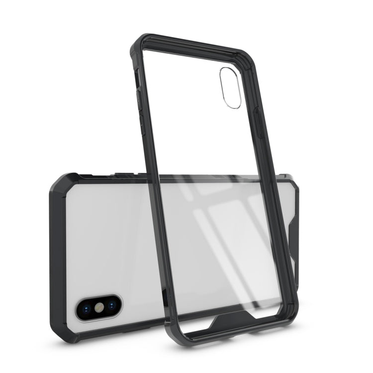 For iPhone XS Max Acrylic + TPU Shockproof Transparent Armor Case