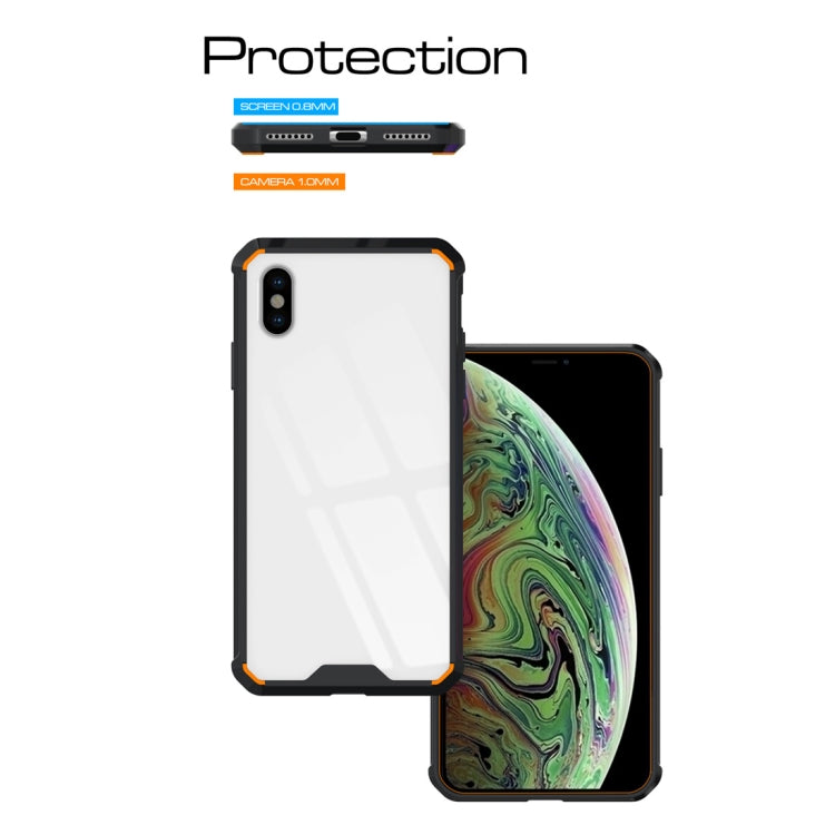 For iPhone XS Max Acrylic + TPU Shockproof Transparent Armor Case