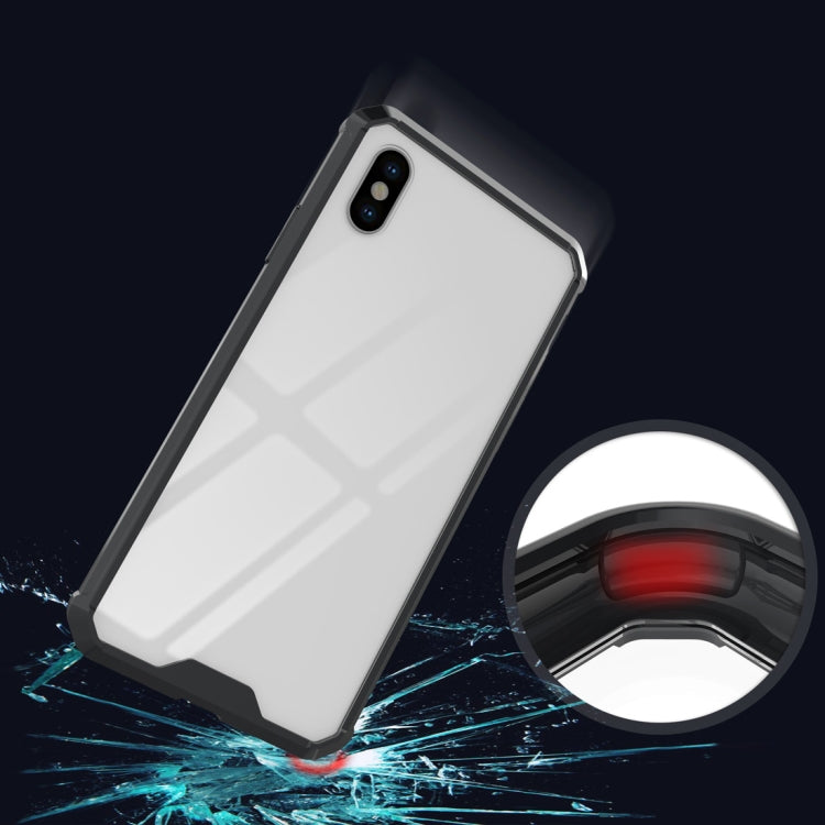 For iPhone XS Max Acrylic + TPU Shockproof Transparent Armor Case