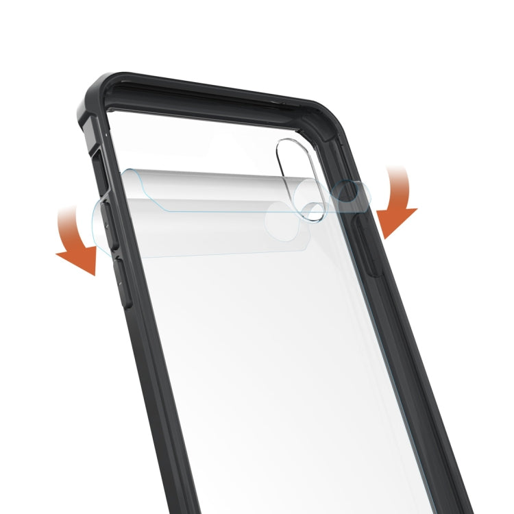 For iPhone XS Max Acrylic + TPU Shockproof Transparent Armor Case