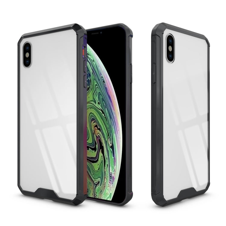 For iPhone XS Max Acrylic + TPU Shockproof Transparent Armor Case