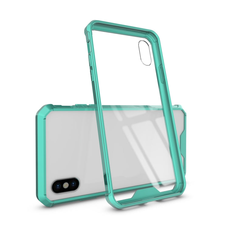 For iPhone XS Max Acrylic + TPU Shockproof Transparent Armor Case