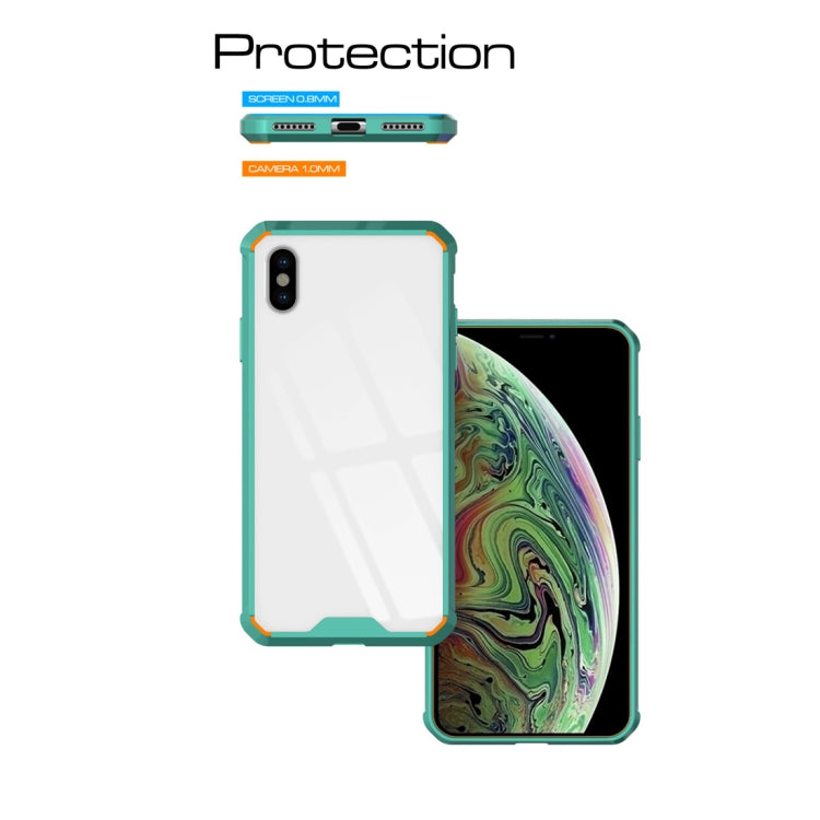 For iPhone XS Max Acrylic + TPU Shockproof Transparent Armor Case