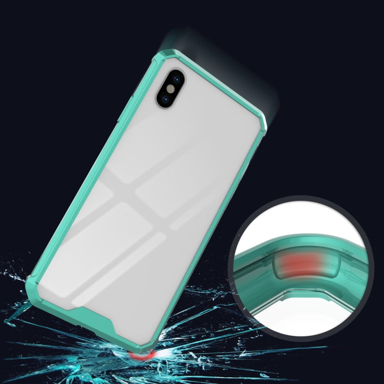 For iPhone XS Max Acrylic + TPU Shockproof Transparent Armor Case
