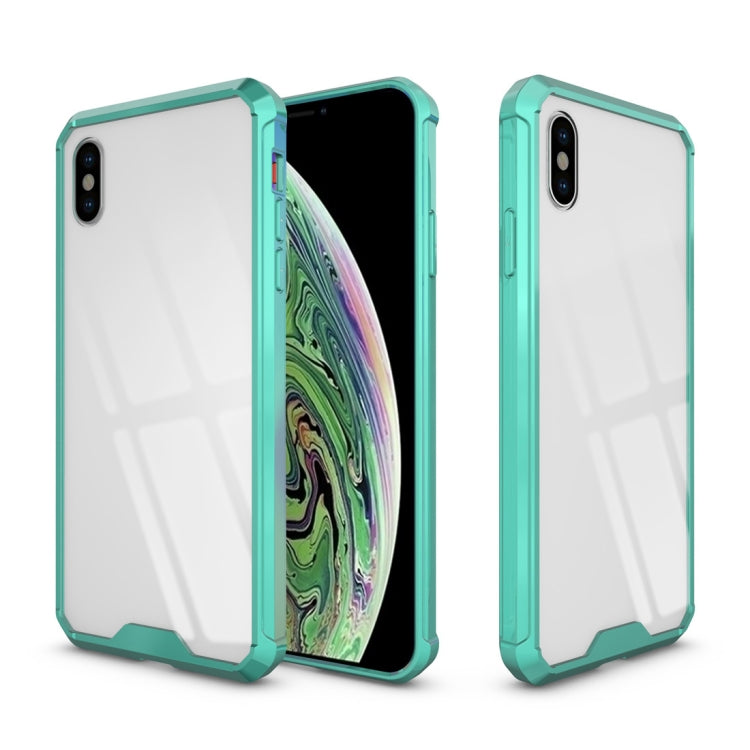 For iPhone XS Max Acrylic + TPU Shockproof Transparent Armor Case