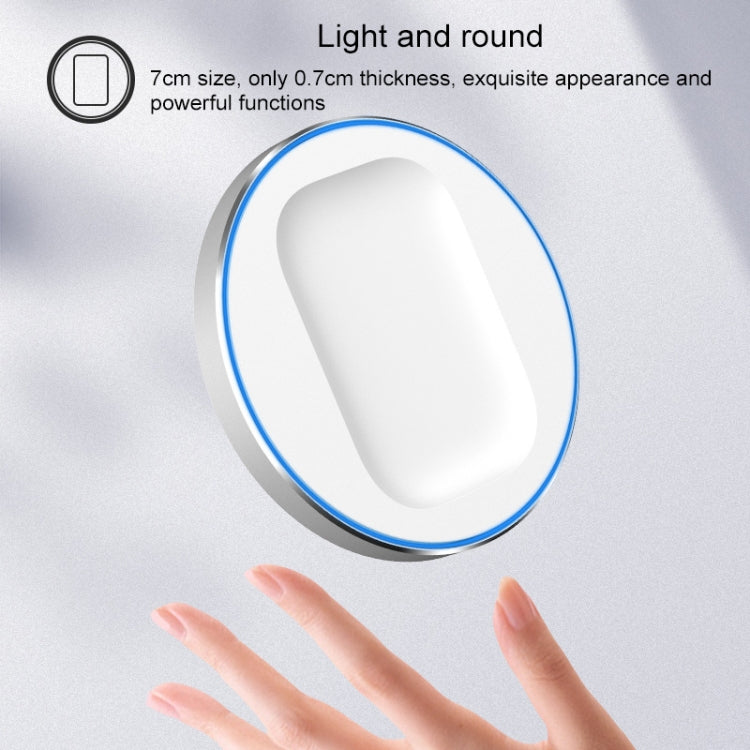 A05 3W QI Bluetooth Earphone Wireless Charger For AirPods 2 / Pro, with 8 Pin Port & Breathing Light (White)