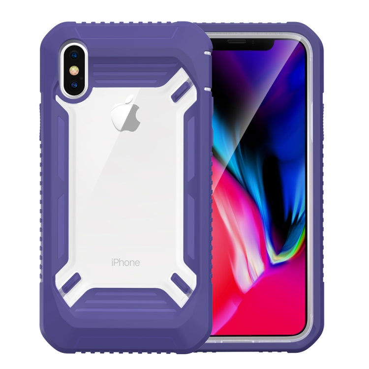 For iPhone X / XS Solid Color Transparent Shockproof  PC+ TPU Case