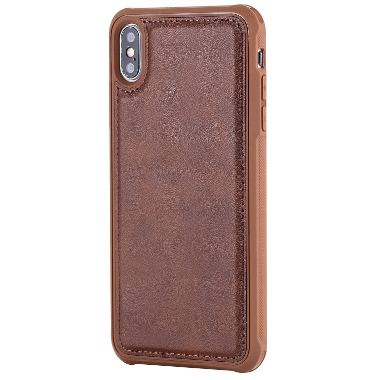 For iPhone X / XS Magnetic Shockproof TPU + PC + PU Leather Pasted Case