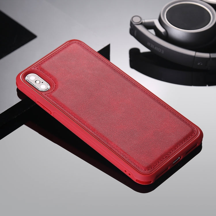For iPhone X / XS Magnetic Shockproof TPU + PC + PU Leather Pasted Case