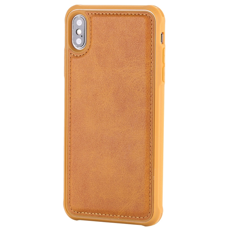 For iPhone X / XS Magnetic Shockproof TPU + PC + PU Leather Pasted Case