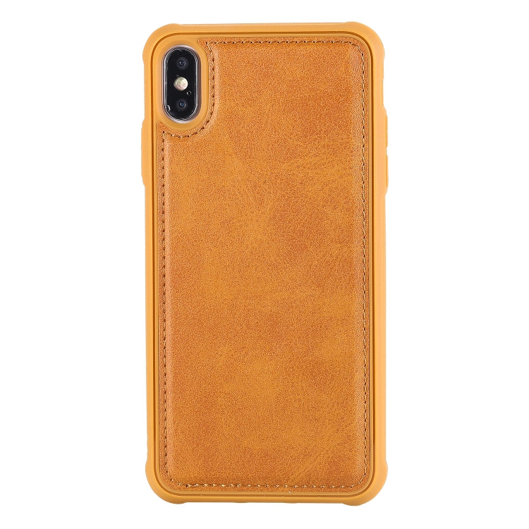 For iPhone X / XS Magnetic Shockproof TPU + PC + PU Leather Pasted Case