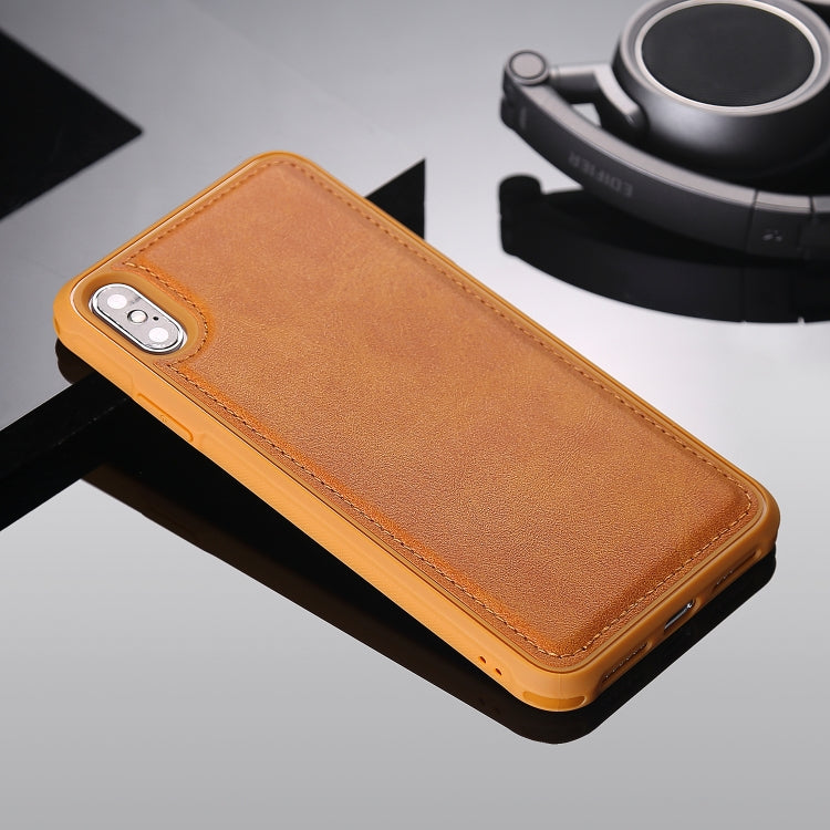 For iPhone X / XS Magnetic Shockproof TPU + PC + PU Leather Pasted Case