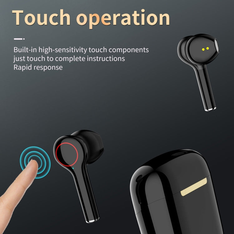 L31 pro Bluetooth 5.0 TWS Digital Display Touch Wireless Bluetooth Earphone (Black)