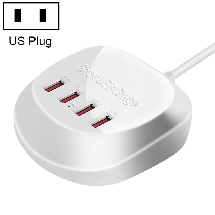 WLX-T3 20W 4 In 1 Multi-function Smart USB Charger(White)