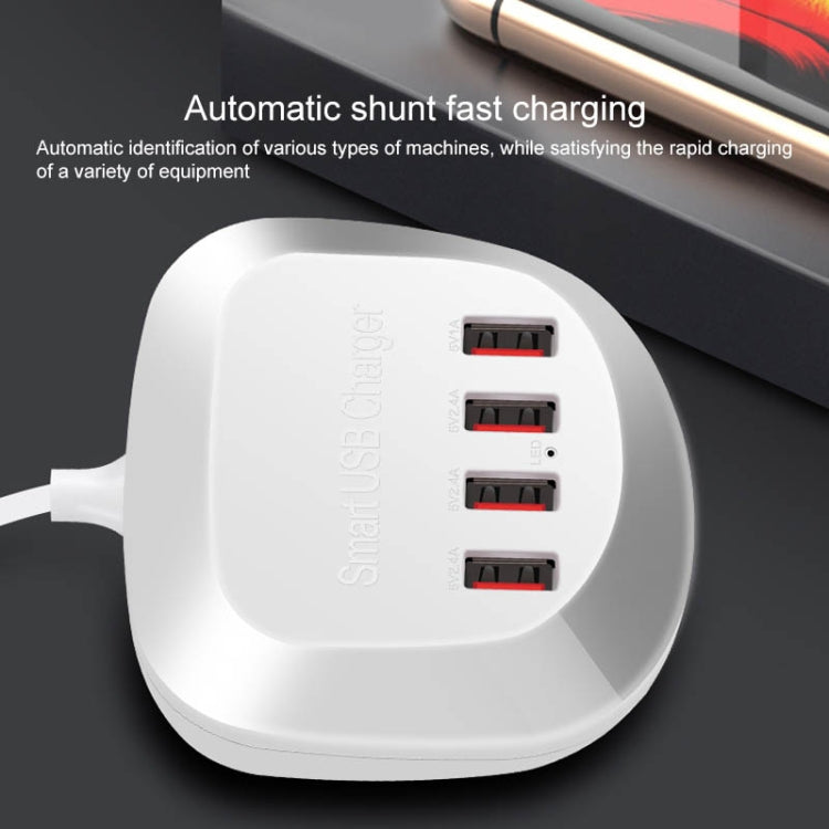 WLX-T3 20W 4 In 1 Multi-function Smart USB Charger(White)