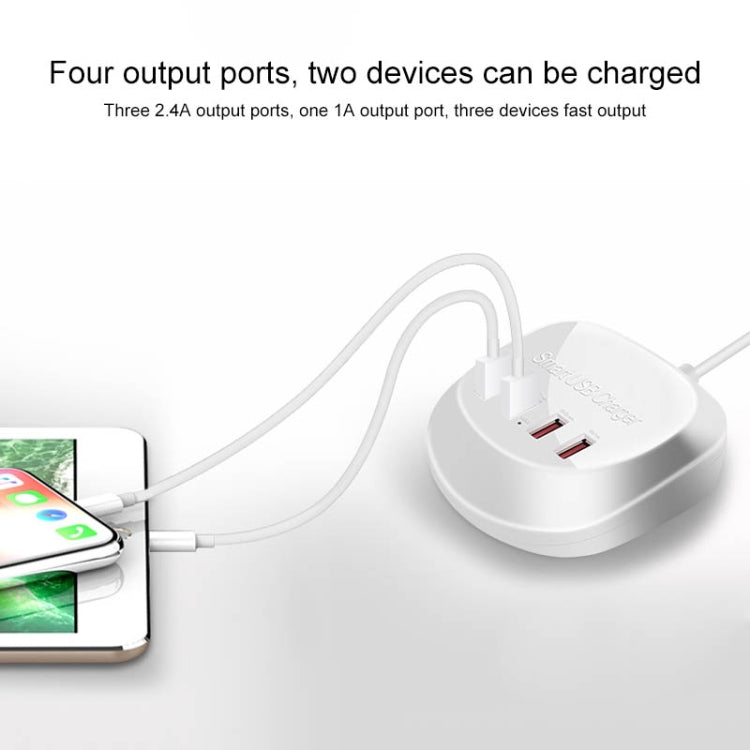 WLX-T3 20W 4 In 1 Multi-function Smart USB Charger(White)