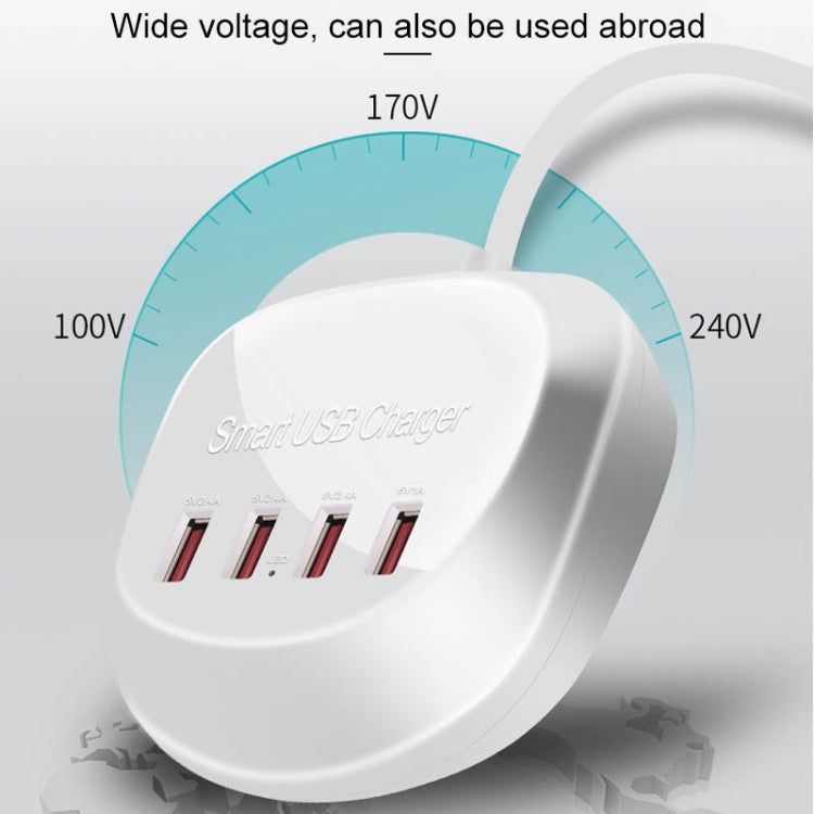WLX-T3 20W 4 In 1 Multi-function Smart USB Charger(White)