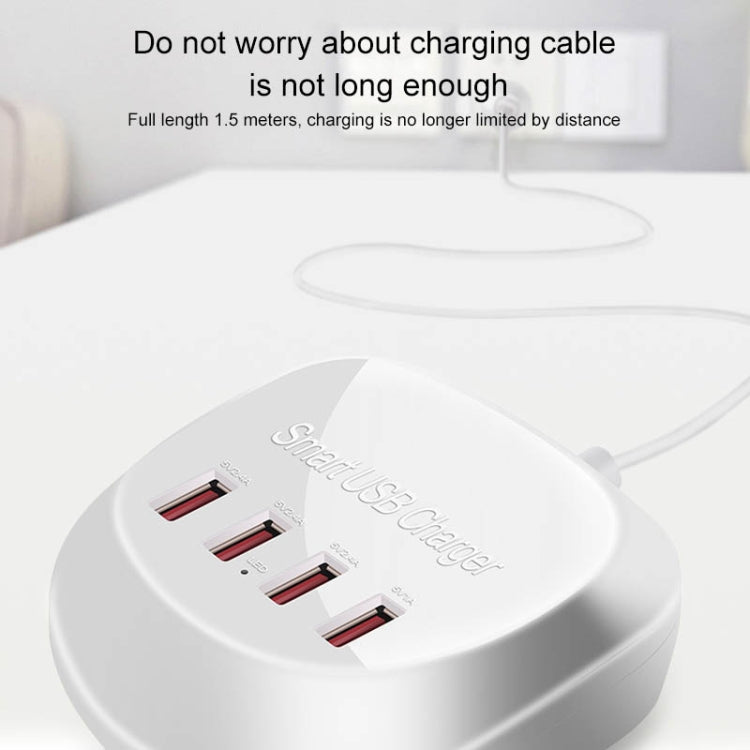 WLX-T3 20W 4 In 1 Multi-function Smart USB Charger(White)