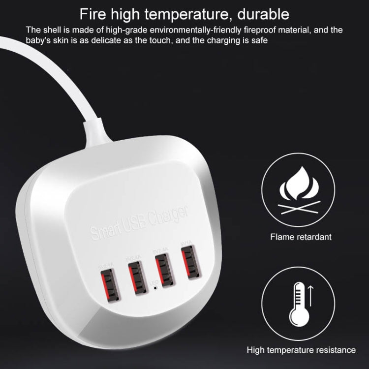 WLX-T3 20W 4 In 1 Multi-function Smart USB Charger(White)