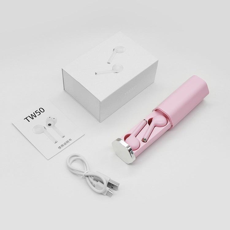 TW50 Macaron TWS V5.0 Wireless Stereo Bluetooth Headset with Charging Case, Support Smart Touch