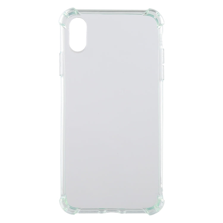 For iPhone XR 50 PCS 0.75mm Dropproof Transparent TPU Case (Green)