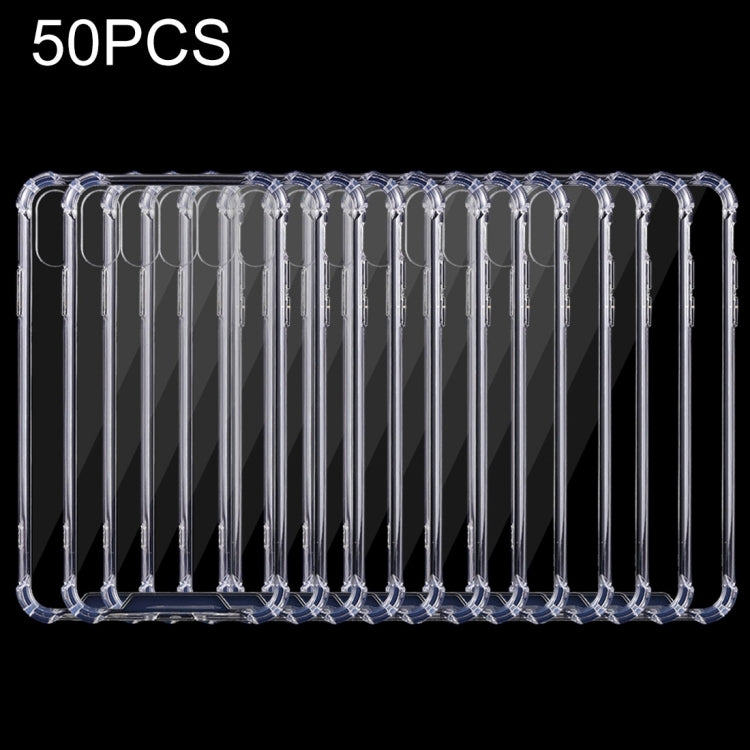 For iPhone XR 50 PCS 0.75mm Dropproof Transparent TPU Case (Transparent)