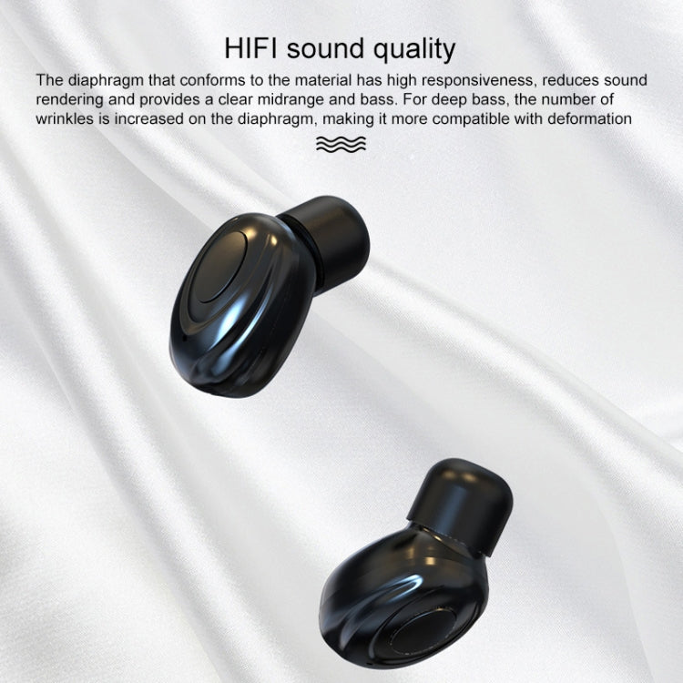 W23 TWS V5.0 Bluetooth Earphone with Charging Box, Battery Display Function(Black)