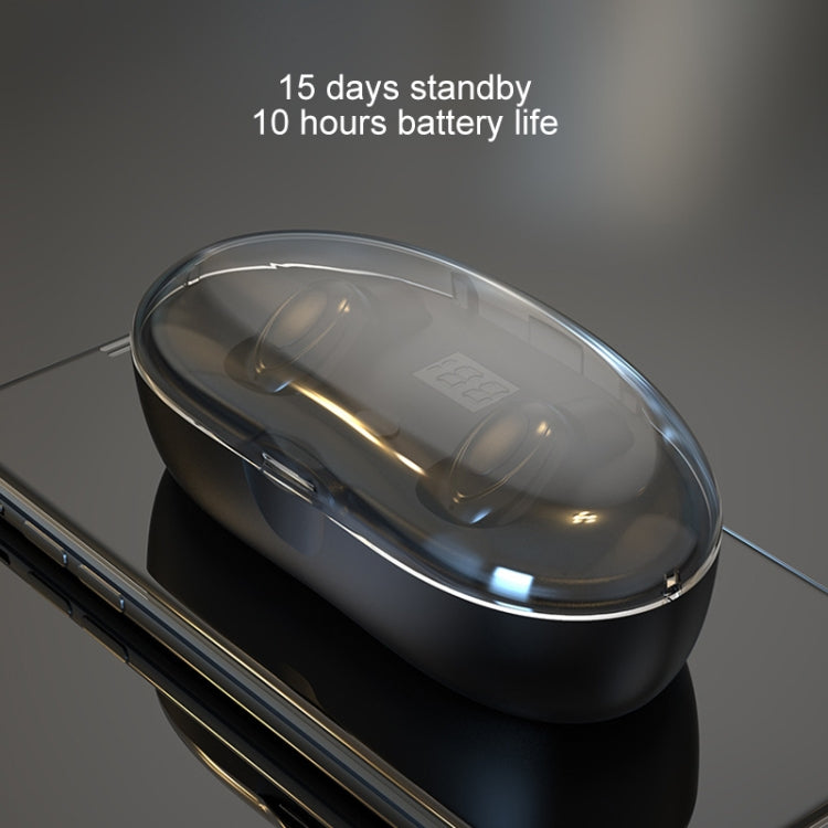W23 TWS V5.0 Bluetooth Earphone with Charging Box, Battery Display Function(Black)