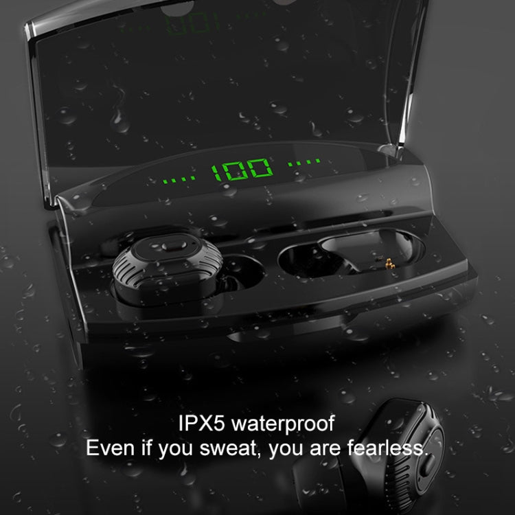 XG-20 TWS Bluetooth Earphone with Magnetic Charging Box, Support Memory Connection & Call & Battery Display Function(Black)