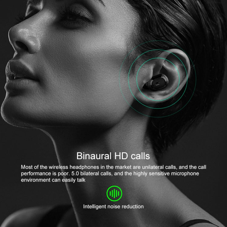 XG-20 TWS Bluetooth Earphone with Magnetic Charging Box, Support Memory Connection & Call & Battery Display Function(Black)