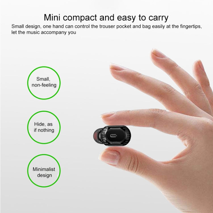 XG-20 TWS Bluetooth Earphone with Magnetic Charging Box, Support Memory Connection & Call & Battery Display Function(Black)