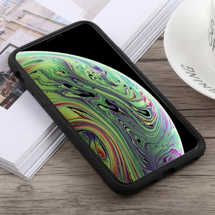 For iPhone X / XS Travel Box Shape Painted Marble Protective TPU + PC Case