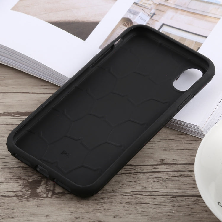 For iPhone X / XS Travel Box Shape Painted Marble Protective TPU + PC Case